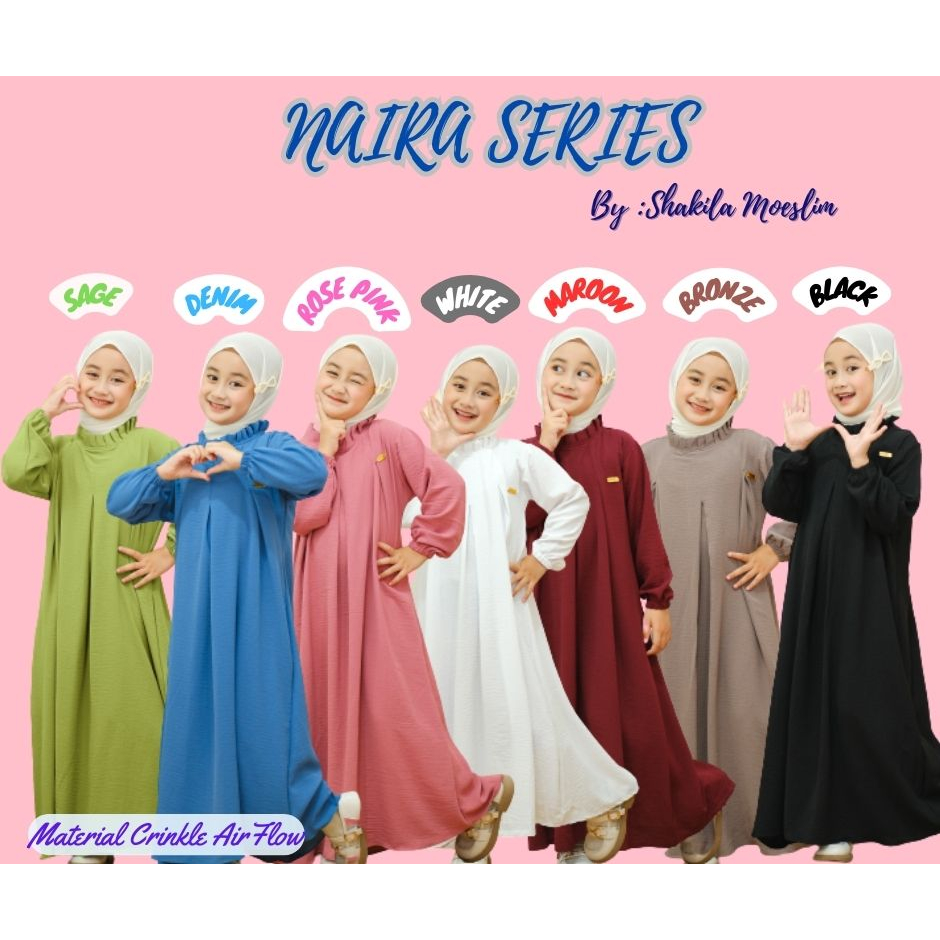 GAMIS ANAK CRINKLE &quot;MARYAM&quot; SERIES 2-12 TH JUNIOR (+SAKU) / GAMIS ANAK POLOS JUNIOR Marwah Gamis Anak Perempuan Remaja Kerah Remple Crincle Airflow Usia 4 - 11th Baju Gamis Anak Zulfa Longdress Crinkle Airflow Usia 3-12 Tahun