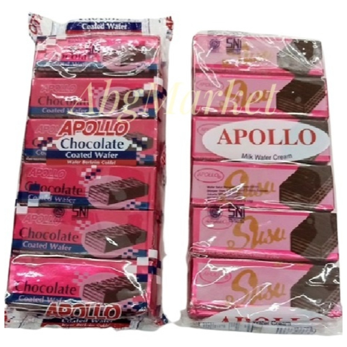 

Apollo 12 Pcs x 12 g Wafer Susu dan Cokelat