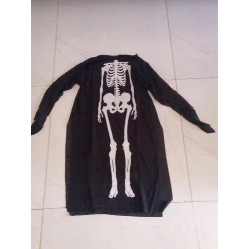 Jubah Tengkorak Anak-Jubah Halloween Anak