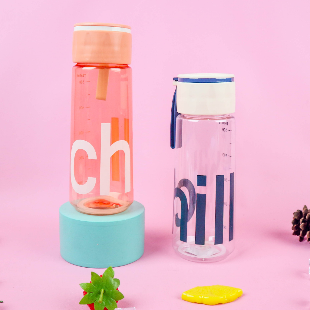 DM - HAVIN Tumbler Tumbelr Botol Minum Plastik Tebal Chill 0729 650 Ml Viral