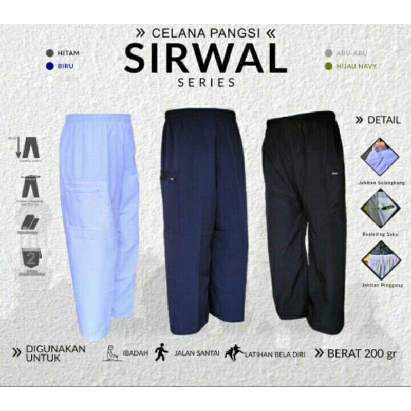 Celana Sirwal / Komprang / Pangsi Dewasa Bahan Katun Polyster