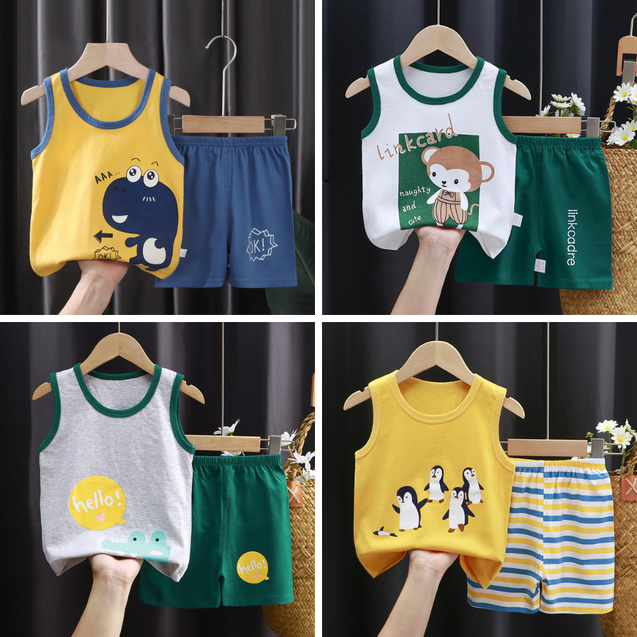 ByKiddos - Setelan Anak Import / Kaos Anak Cowok / Baju Bayi Oblong Tanpa Lengan Import PART 2