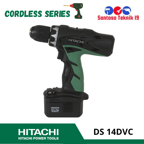 Hitachi Cordless Drill Keyless 14.4 Volt DS 14DVC Mesin Bor Baterai