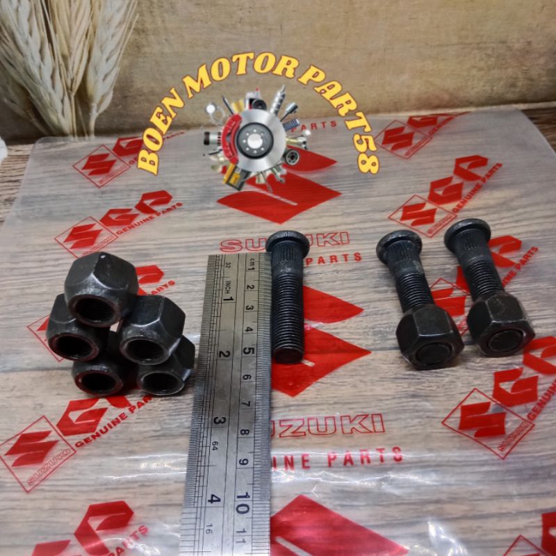 BAUT RODA HUB BOLT LONG SUZUKI CARRY 1.0 CARRY EXTRA ST100 FUTURA 1.3 1.5 APV T120ss HARGA PER 10PC