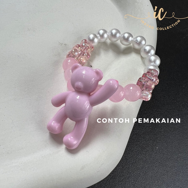 Mote Beruang Lucu Aksesoris Kalung | Gelang aksesoris DIY