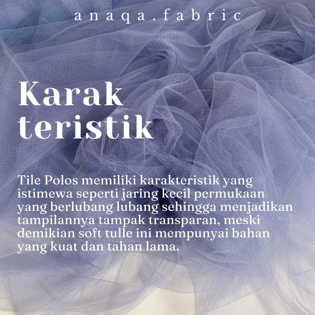 1 Rol Kain Soft Tulle // Tile Polos // Bahan Tule Polos PREMIUM