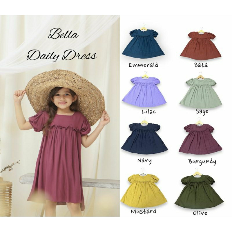 Dress Anak Perempuan Usia 1-5 Tahun/Dress/ Dress Anak Perempuan | Dress BELLA BABYNHA | Daily Dress Anak Perempuan Mewah