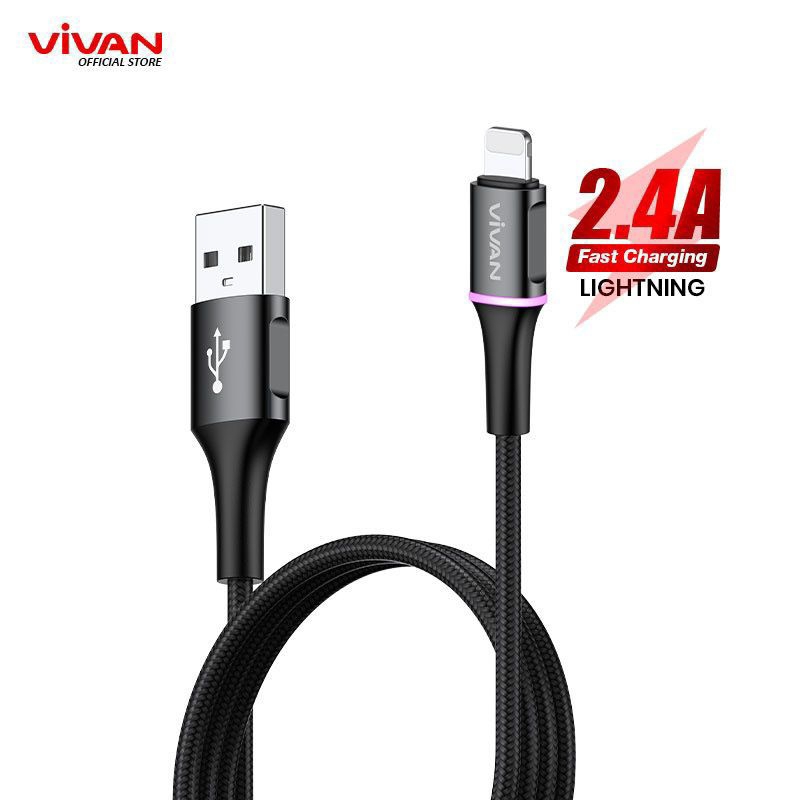 KABEL DATA FOR IPHONE FAST CHARGING 2.4A 100CM VIVAN VDL100