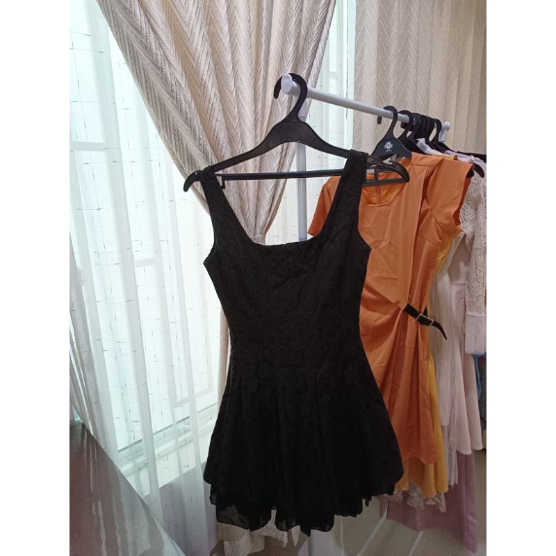 Preloved dress hitam pesta D7 BERPOLA 3D