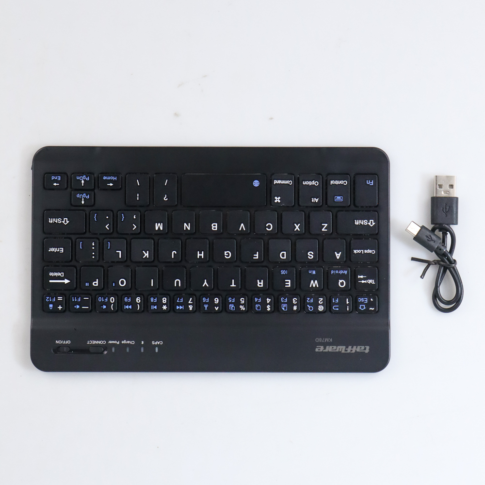 Taffware Wireless Bluetooth Keyboard Rechargeable - KM78D - BlackOMKY17BK