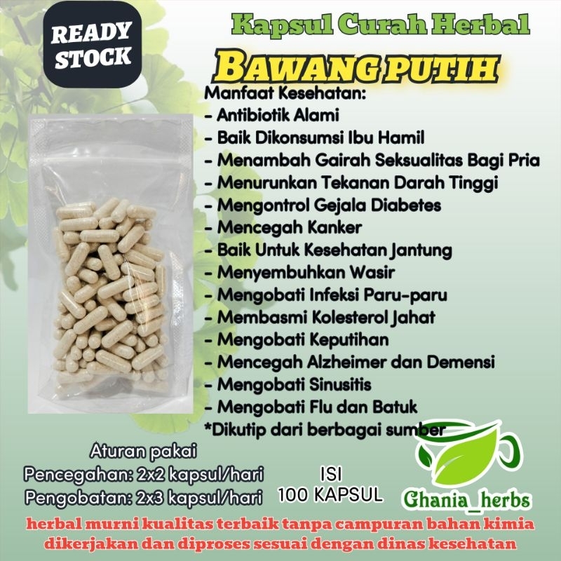 Kapsul BAWANG PUTIH 100 KAPSUL