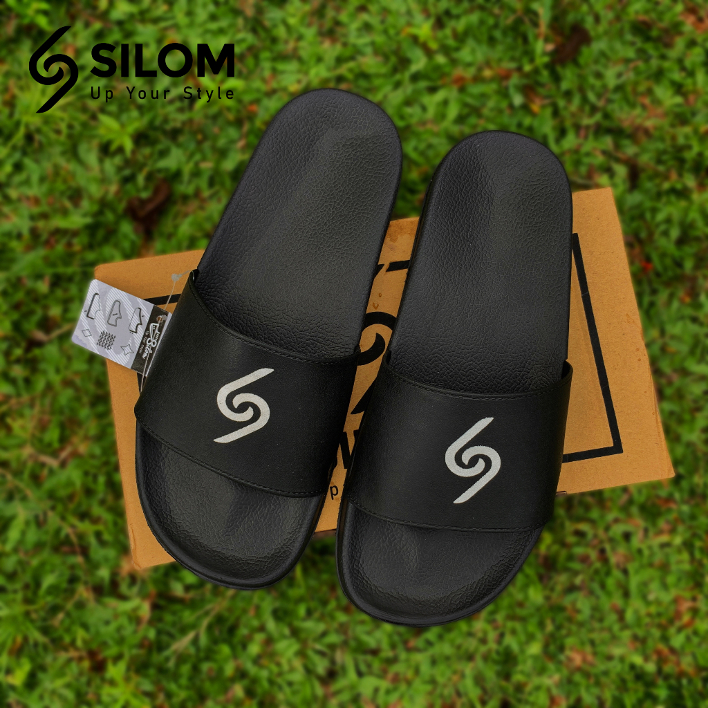 Sandal Pria Slop Silom S-02 Sendal Slide Flip Flop Anti Air Karet Rubber