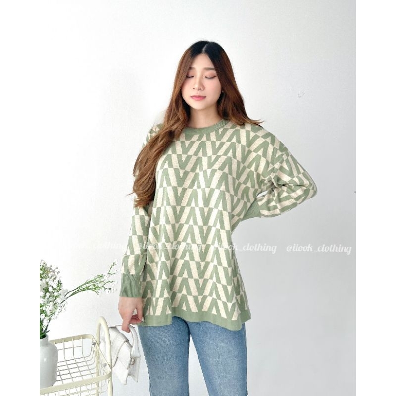 NEVA OVERSIZE TOP - ATASAN RAJUT WANITA