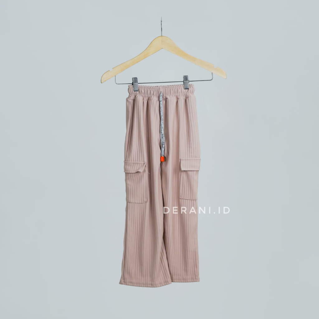 Derani Long cargo pants anak usia 2-8 tahun (COD) Material knit maxiline