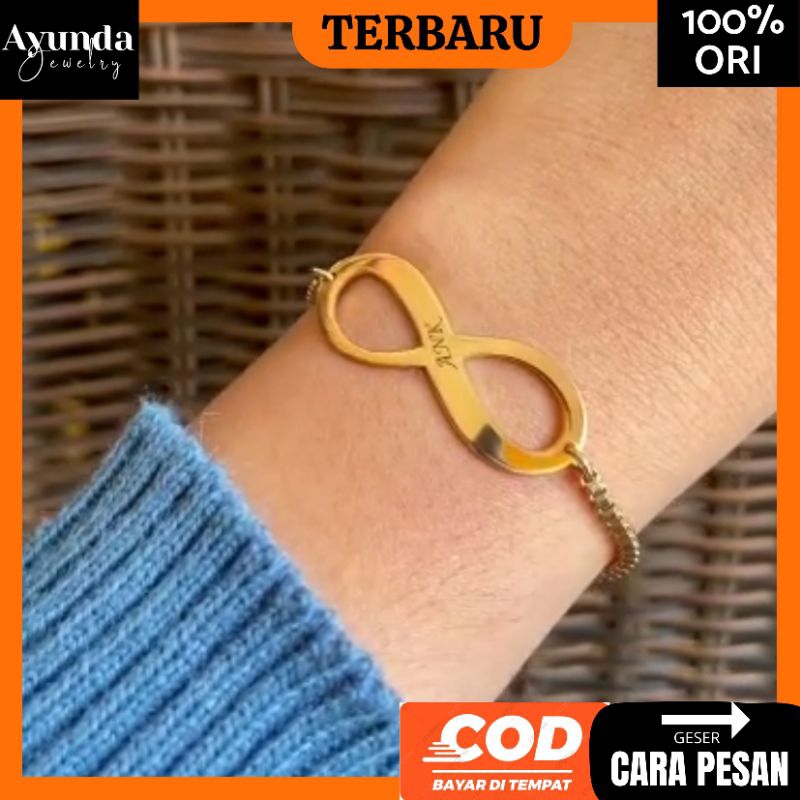 Gelang inisial Abjad Huruf Gelang custom Anak/Dewasa