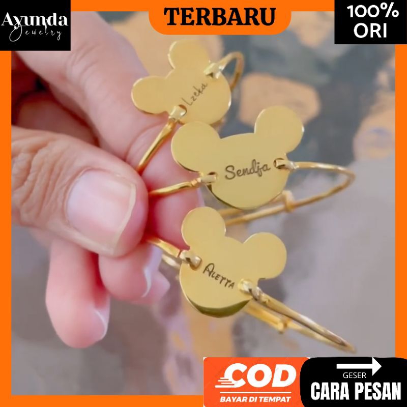 Gelang Anak-Dewasa Custom Nama gelang titanium anti karat