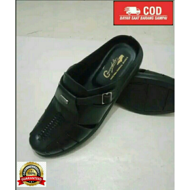 Sandal Sepatu Pria Kulit Bustong Kickers Casual Slop Murah Berkualitas Formal