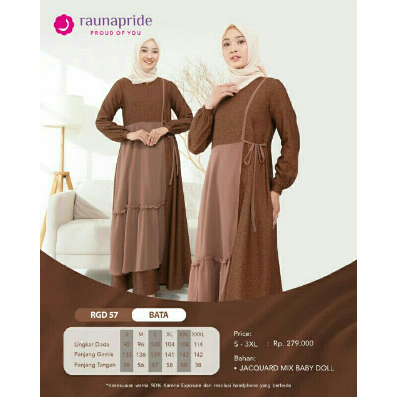 BAJU GAMIS RGD 57 BATA BY RAUNA / COUPLE 57 BATA