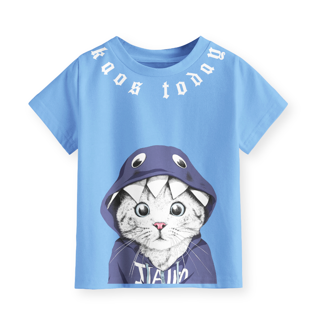 Kaos Anak Laki-Laki Perempuan Terbaru Motif Cat Series