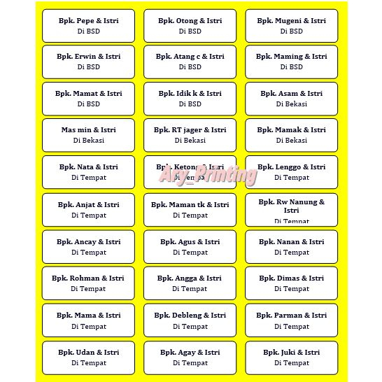 

Cetak Label Nama 107