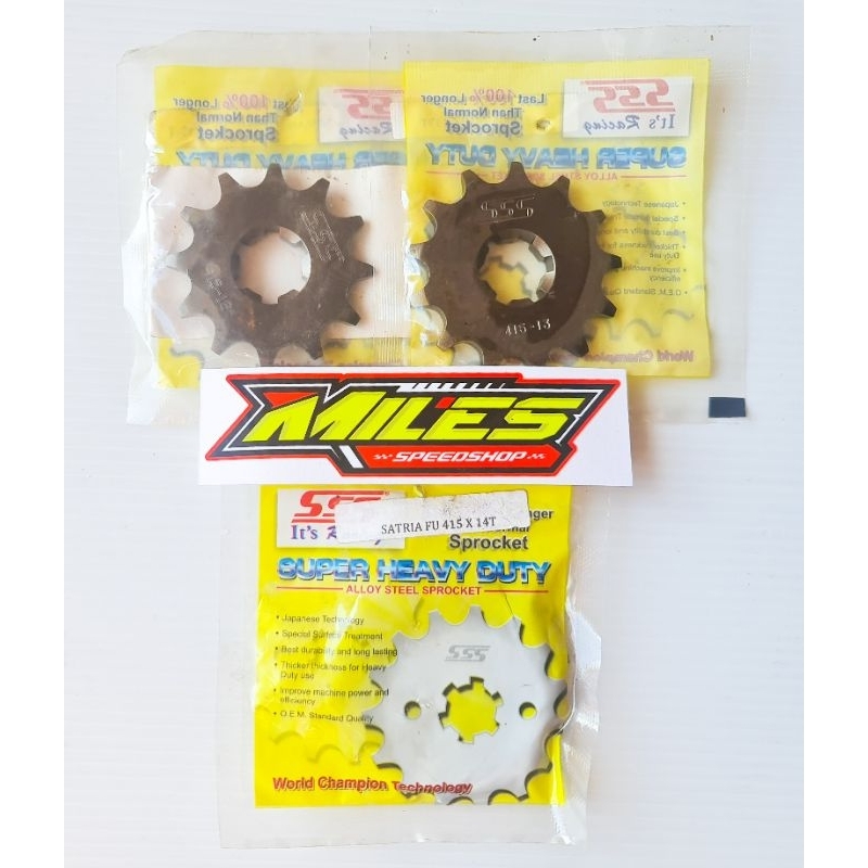 Gear Depan SSS Satria FU 415: 13T/14T