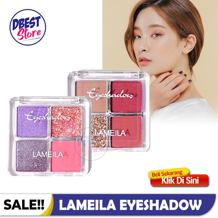 LAMEILA Eyeshadow Glitter Korea 9 Warna Pigmented Eye shadow Palette Waterproof - READY VARIAN