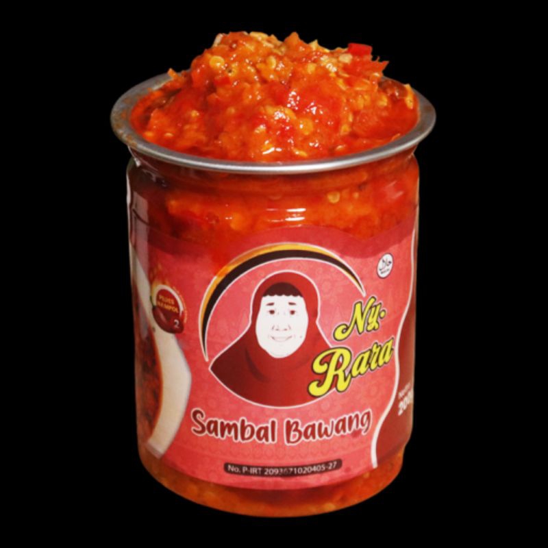 

Ny.Rara Sambal bawang 240gr pedas nampol