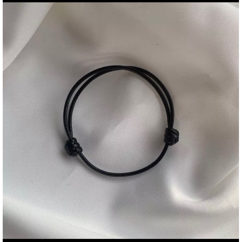 Gelang hitam polos tali korea