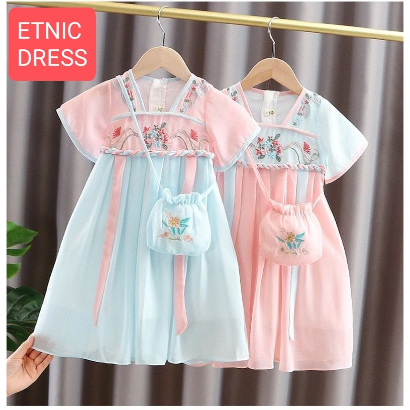 BAJUKIDDIE ETNIC DRESS BAJU SILAT ANAK CEWEK HANBOK PAKAIAN ADAT UN DAY CHINA KOREA