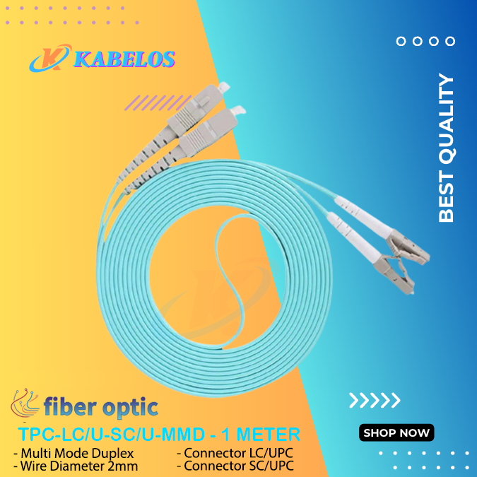 OM3 SC-LC 1M | Patch Cord FO SC/UPC-LC/UPC Multi Mode Duplex 1 Meter
