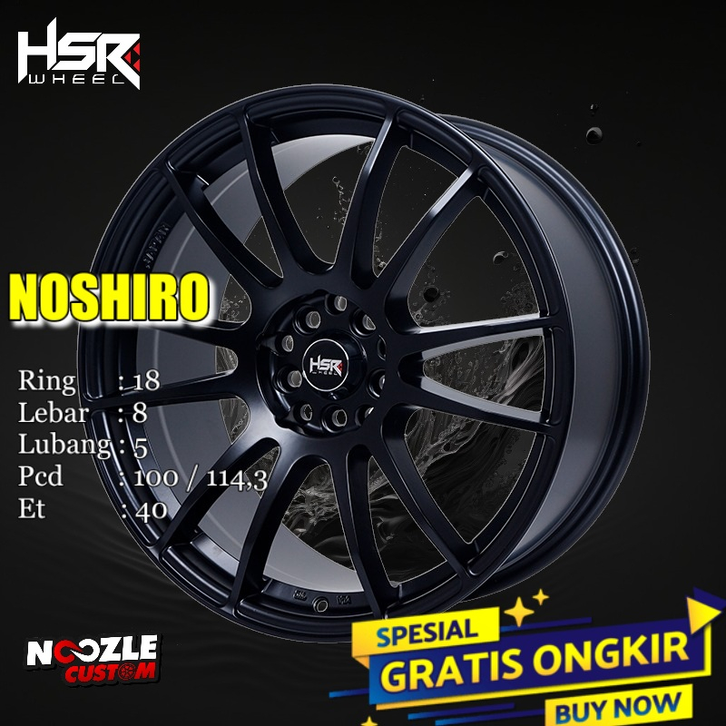 VELG RACING RING 18 HSR TYPE NOSHIRO PELEK MOBIL R18 TERBARU LUBANG 5