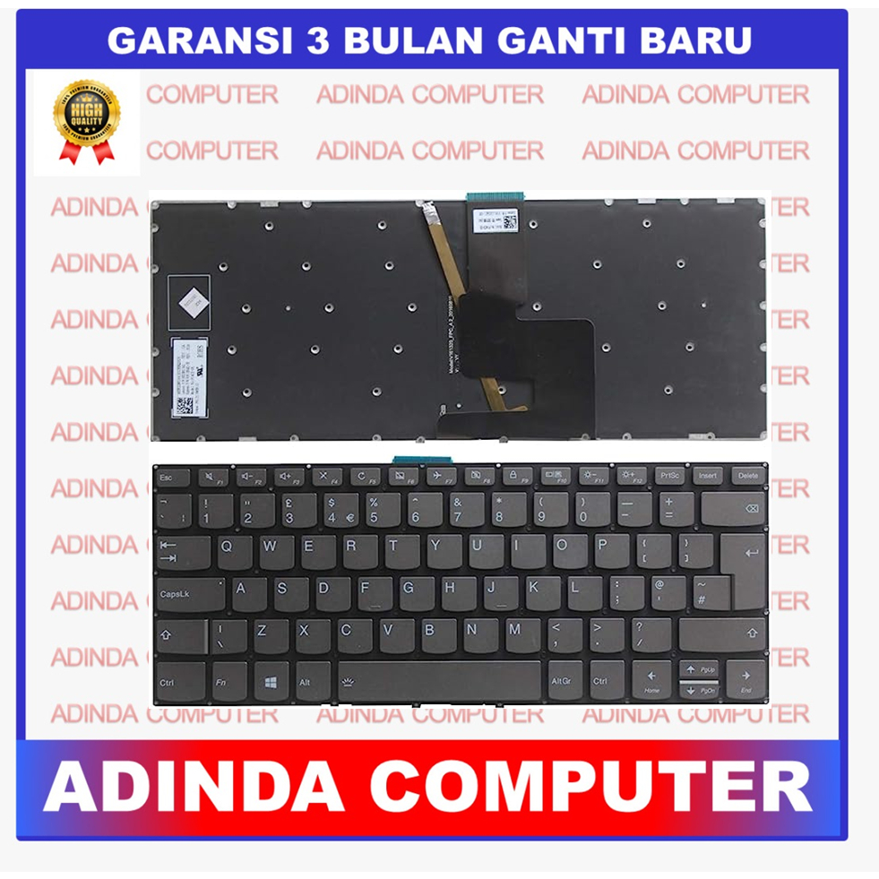 Keyboard Lenovo Ideapad Yoga 520-14IKB 520-14 520-14ISK 320S-14IKB 320-14 320-14ISK 720-15IKB Tombol Delete