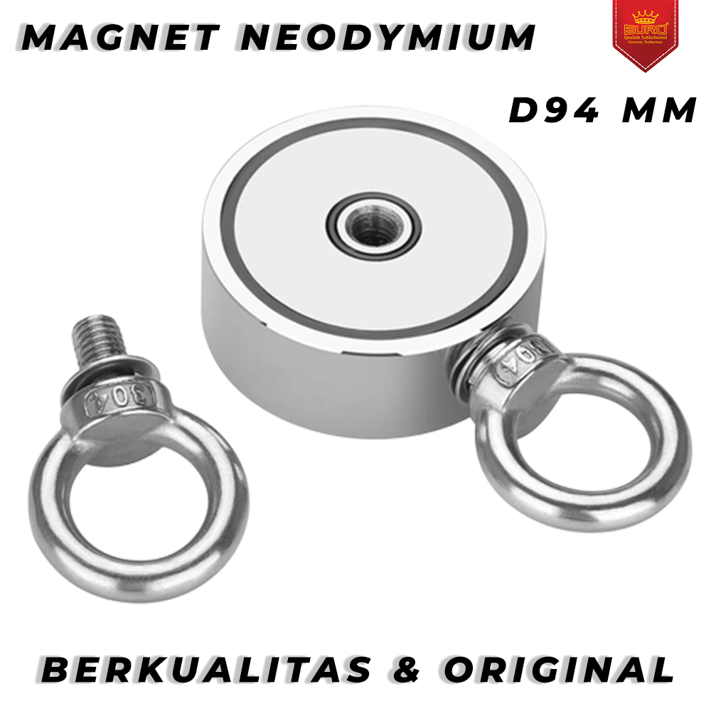 Magnet Fishing Strong Neodymium Magnet Model Bulat 94mm 160-600KG