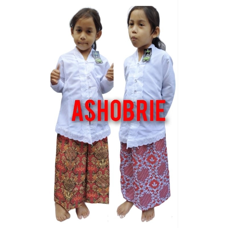 SALE_Stelan baju kebaya anak sekolah TK &amp; SD/kebaya anak rok merah/seragam baju kebaya anak sekolah /stelan baju kebaya putih