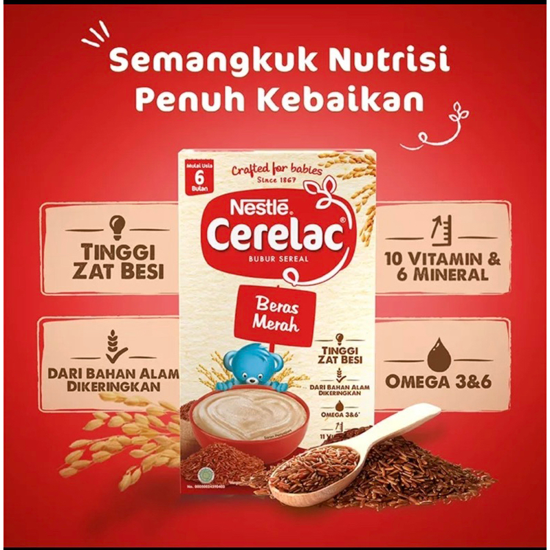 CERELAC beras merah bubur bayi cerelac beras merah mpasi bayi