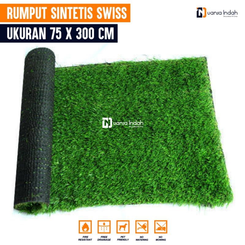 RUMPUT SINTETIS SWISS STANDAR UKURAN 75x300 CM