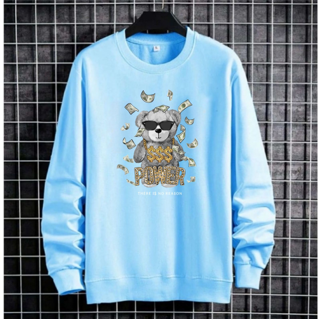 Sweater POWER TEDDY Sweatshirt Crewneck || M - XXL