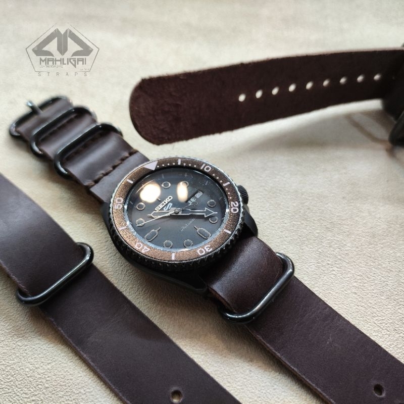 Strap jam nato zulu kulit asli