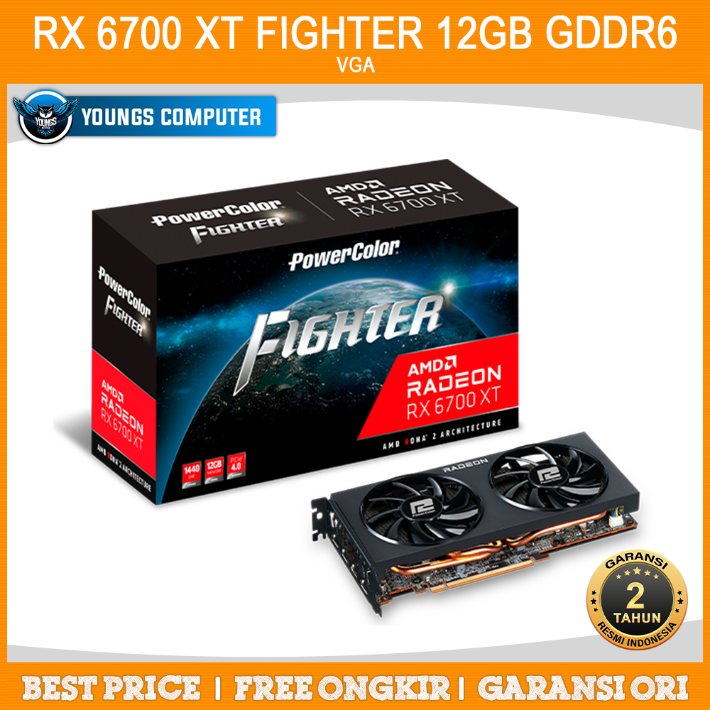 VGA POWERCOLOR RX 6700 XT 12GB D6 Fighter | RX 6700XT RX6700XT GDDR6