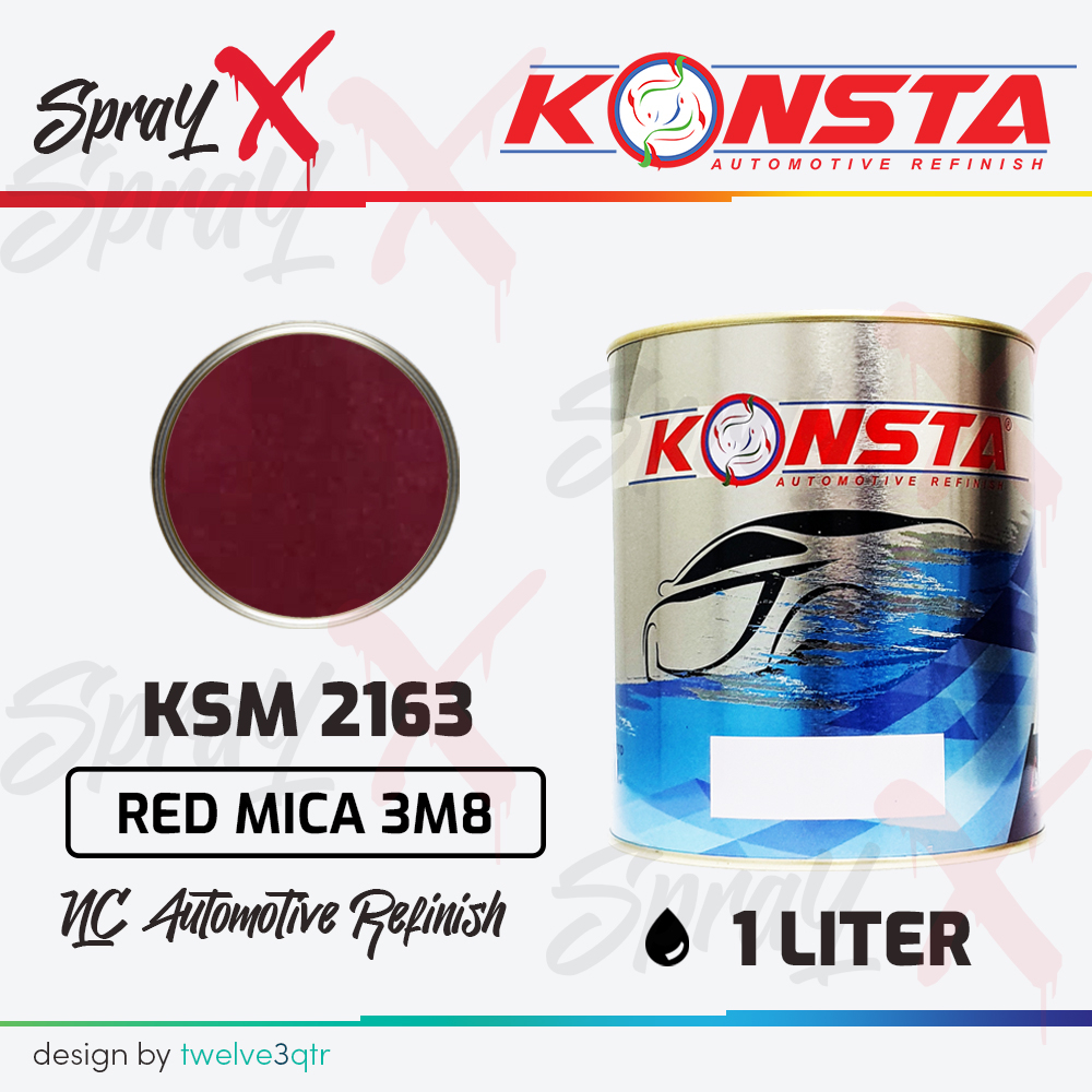 KONSTA NC METALLIC RED MICA 3M8 2163 / MERAH METALIK AVANZA #2163 REPACK - CAT DUCO