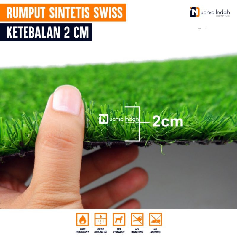 RUMPUT SINTETIS SWISS STANDAR UKURAN 75x350 CM