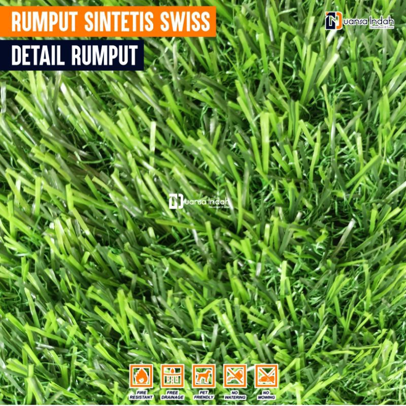 RUMPUT SINTETIS SWISS STANDAR UKURAN 2x3 METER