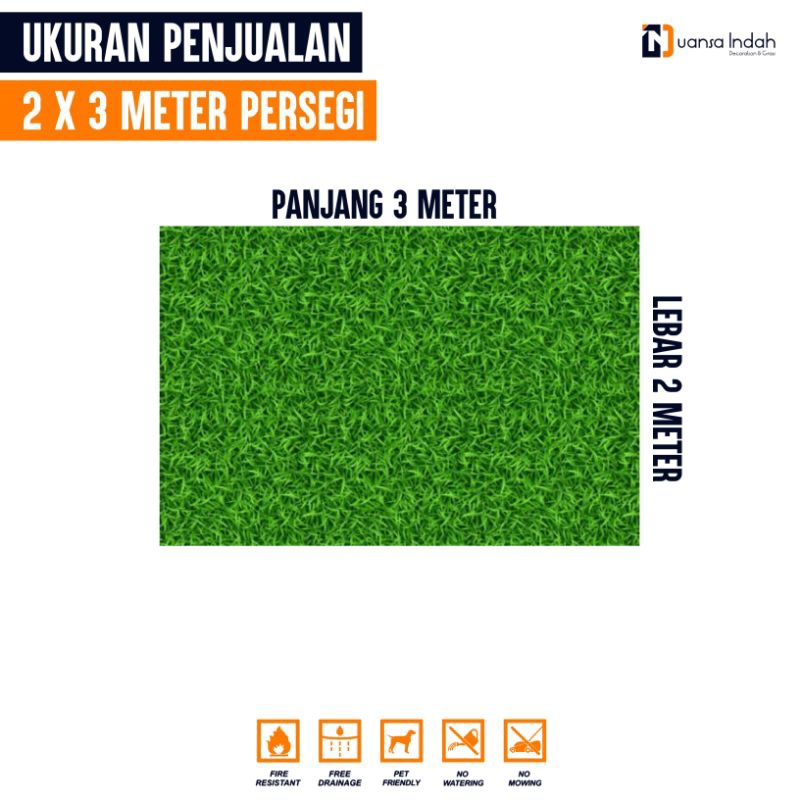 RUMPUT SINTETIS SWISS STANDAR UKURAN 2x3 METER