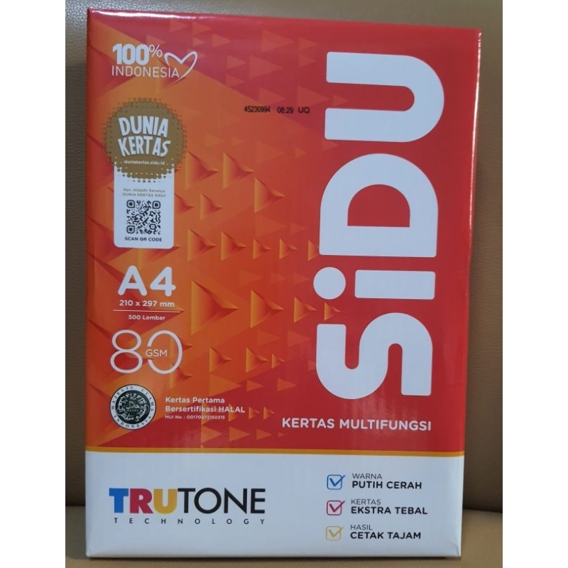 

Kertas A4 Sidu 80gsm eceran 25 lembar