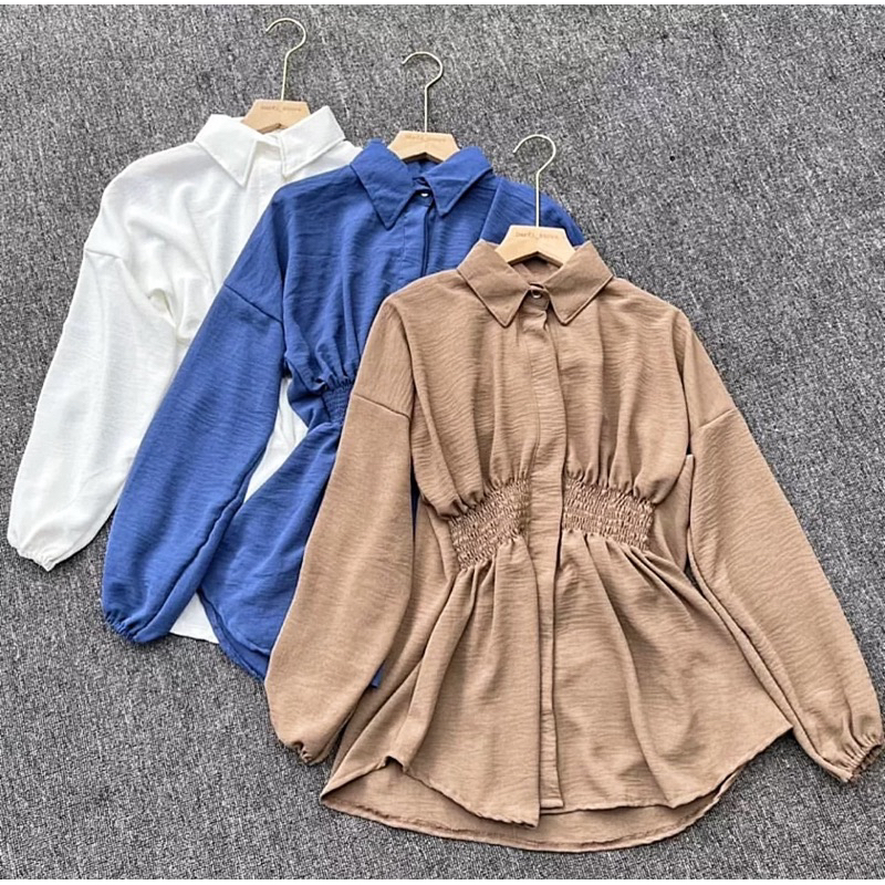 TANAYA BLOUSE / BLOUSE KERUT OVERSIZE / BLOUSE CRINKLE AIRFLOW WANITA