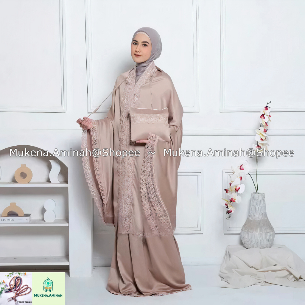 MUKENA DEWASA NATASYA 2IN1 TRAVELING RENDA PREMIUM SUTRA VELVET JUMBO