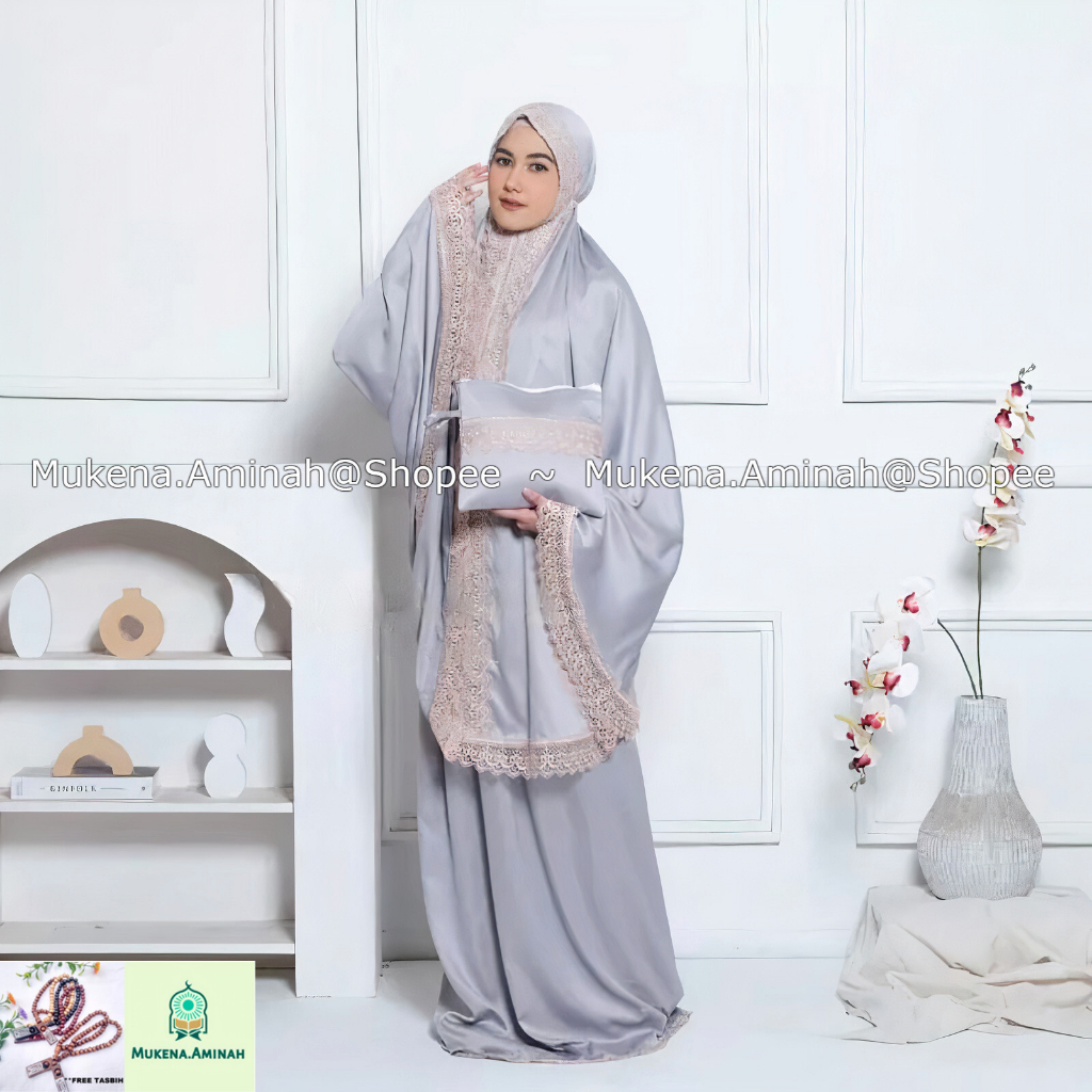 MUKENA DEWASA NATASYA 2IN1 TRAVELING RENDA PREMIUM SUTRA VELVET JUMBO