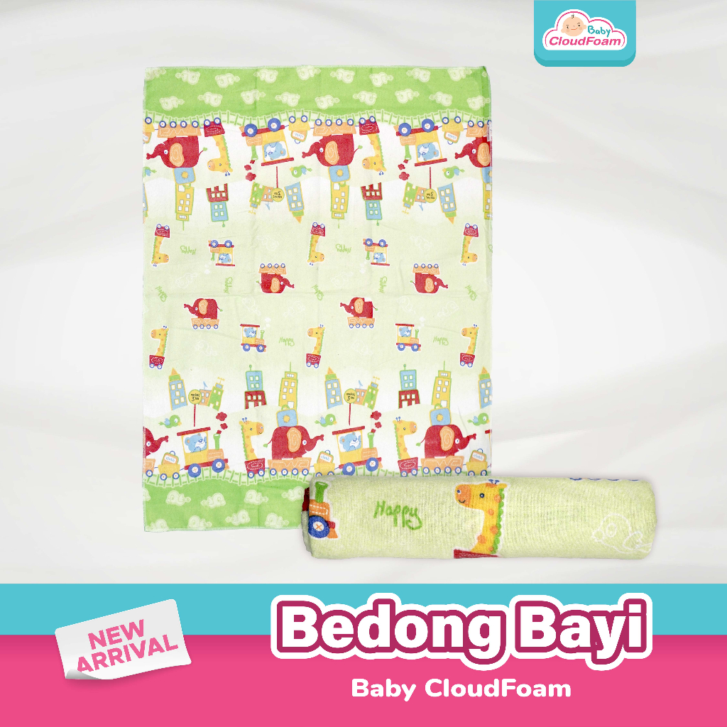 Baby Cloudfoam Bedong Bayi Set Isi 4pcs Kain Katun Flanel