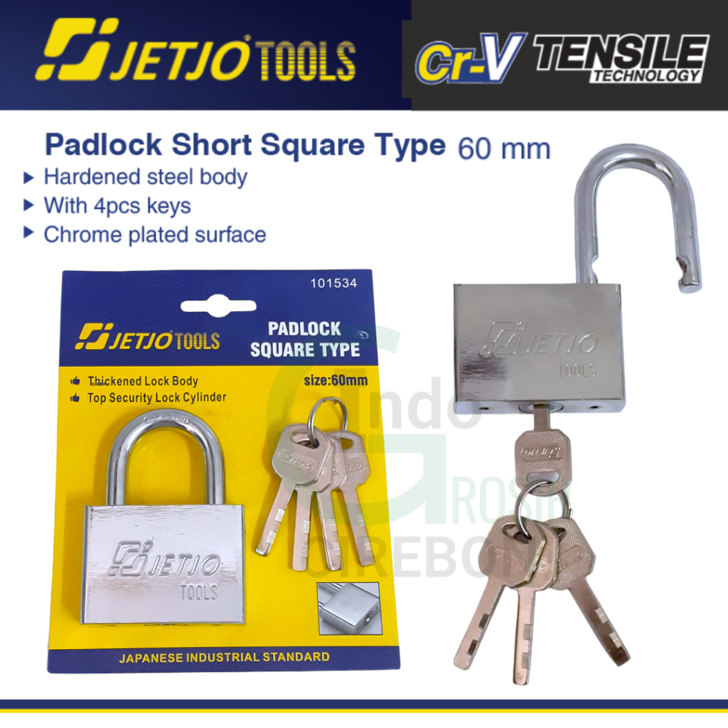 JETJO Gembok Pendek 60 MM Short Padlock Murah