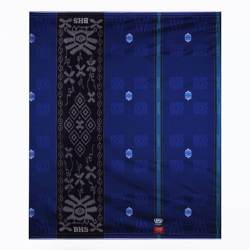 Sarung BHS Excellent Gold Motif E52 STA Biru Tua 02